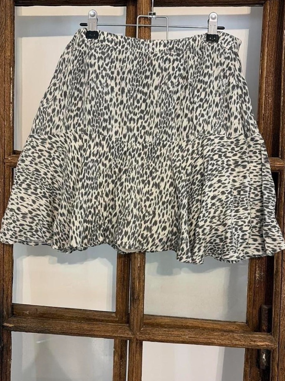 AllSaints leopard print skirt